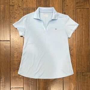 Vineyard Vines Blue Fitted Polo Short Sleeve Tee